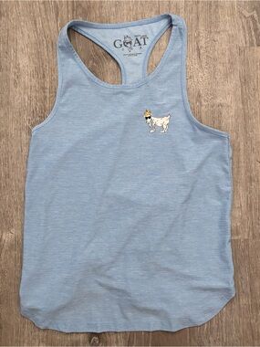 GOAT USA Light Blue Racerback Tank with Goat Logo